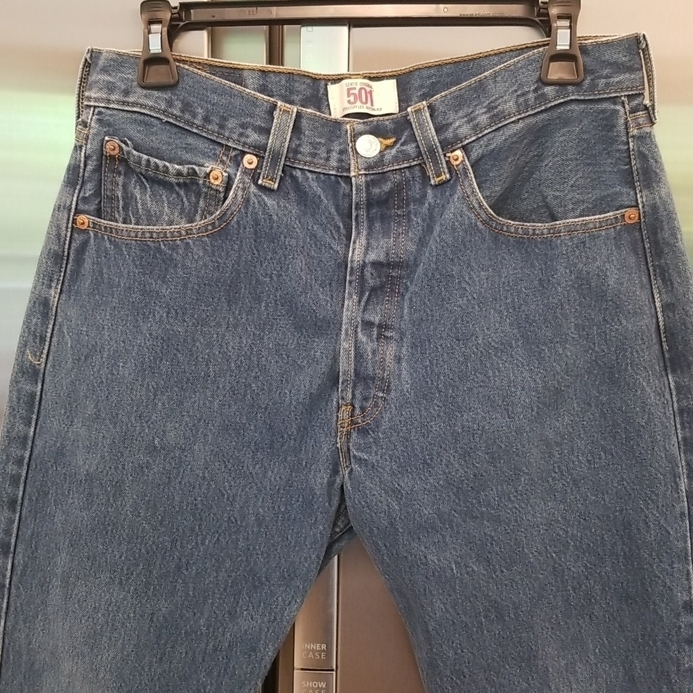 💕LEVI'S💕 501 XX Straight Leg Button Fly Vintage Mom Jeans 100% Cotton W32 L30 - Picture 3 of 16